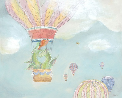 30 x 24 Dragons in a Hot Air Balloon (IBG)