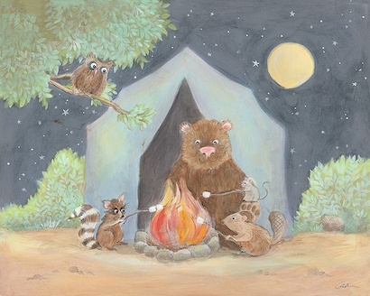 30 x 24 Forest Animals Camping Out (IBG)