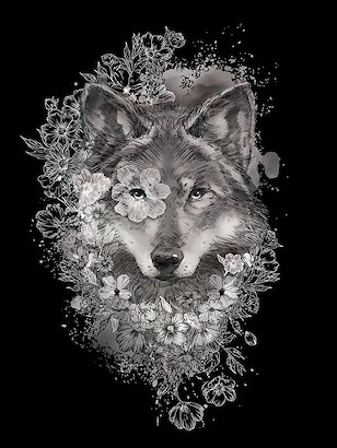 30 x 40 Blooming Wolf (IBG)