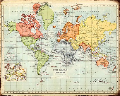 50 X 40 The World Map I (IBG)