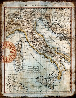 47 X 60 Antique Map of Italy II (IBG)