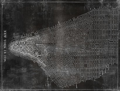 30 X 40 NY Cartography 1728 (Black) (IBG)