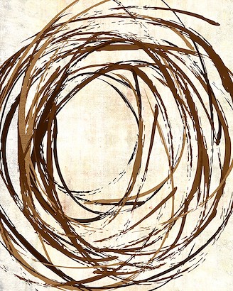 36 X 45 Nested Feathers II (IBG)