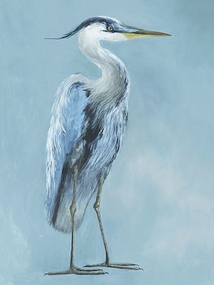 30 x 40 Heron in Blue I (IBG)