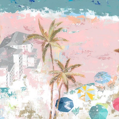 47 x 47 Bubblegum Beach III (HE-T)