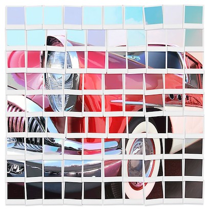 40 x 40 Polaroid Collage Carv (IBG)