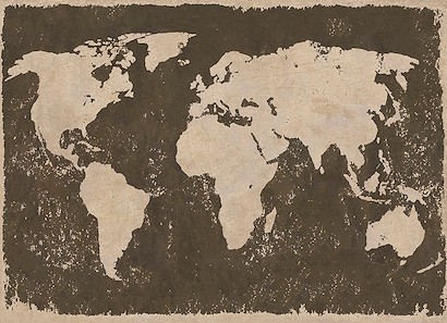 65 x 47 World Map-Rustic (IBG)