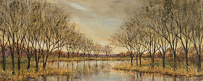 72 X 36 Twilight on the River (IBG)