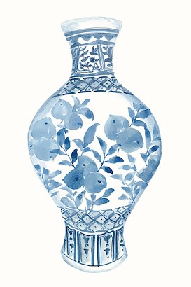 24 x 36 Blue Vase II (IBG)