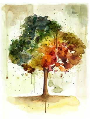 24 x 32 Vivid Tree II (IBG)