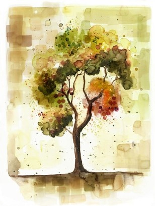 24 x 32 Vivid Tree IV (IBG)