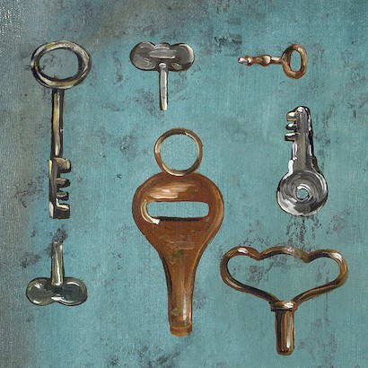 24 X 24 Antique Keys I (IBG)