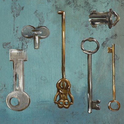24 X 24 Antique Keys II (IBG)