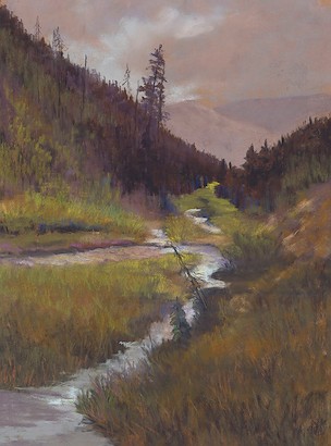 40 x 54 Morning Mist on the Trail (IBG)