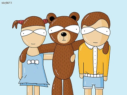 40 x 30 Bear with Friends (IBG)