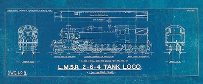 36 X 15 Blue Print Style V (IBG)