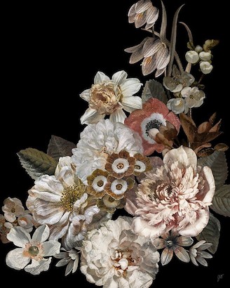 24 x 30 Boudouir Blooms II (IBG)