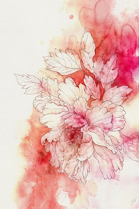 30 x 45 Peony Haze Red I (IBG)