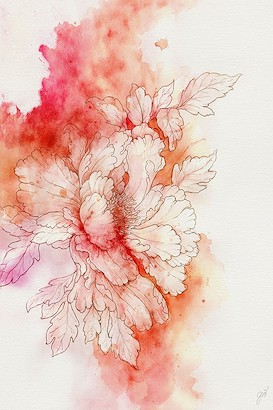 30 x 45 Peony Haze Red II (IBG)