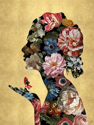 30 x 40 Floral Reflection III (GG)