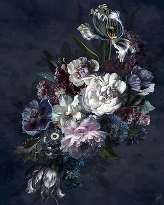 40 x 50 Delft Blooms II (IBG)