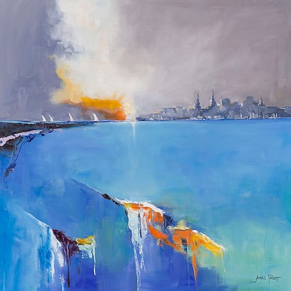 40 x 40 Charleston Harbor at Dusk (IBG)