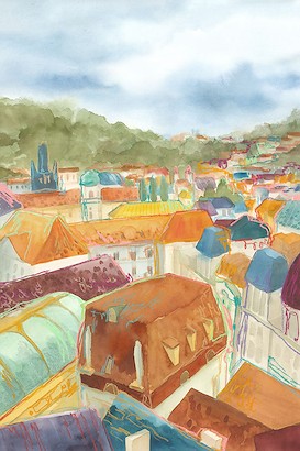 24 x 36 My Lovely Town I (IBG)