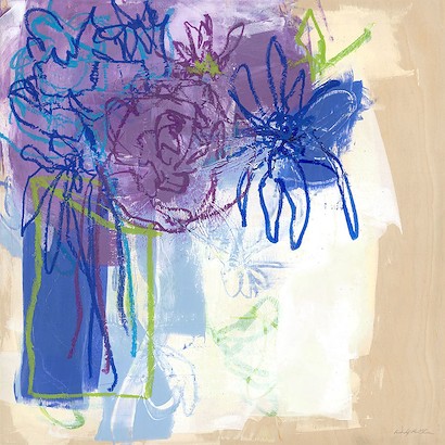 24 x 24 Floral on Wood IX (IBG)