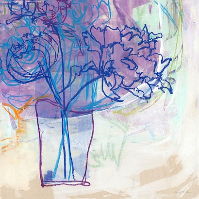 24 x 24 Floral on Wood III (IBG)