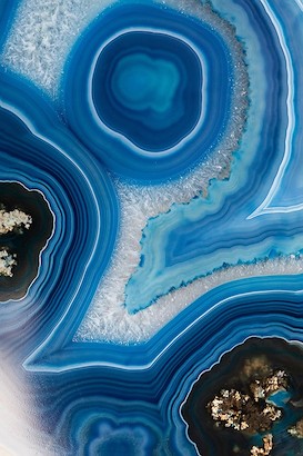 24 x 36 Spectrum of Blue Agate I (IBG)