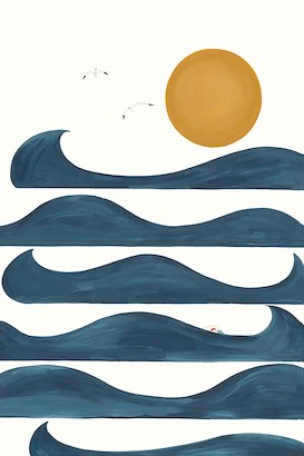 24 x 36 Wake of Water I (IBG)