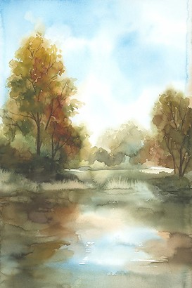 24 x 36 Autumn River II (IBG)