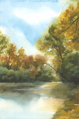 24 x 36 Autumn River III (IBG)