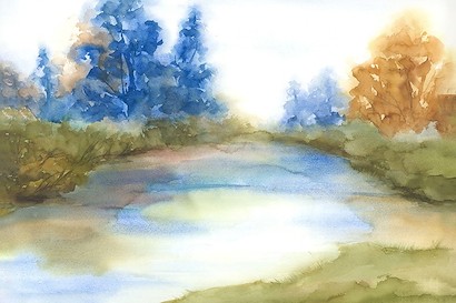 36 x 24 Fall Lakeside II (IBG)