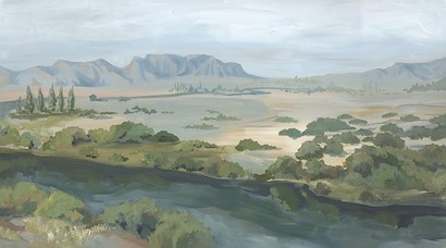 54 x 30 Serene Mountain IV (IBG)