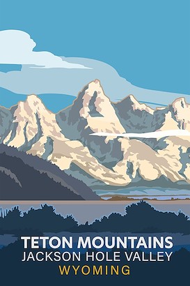 40 x 60 Teton Mountains Jackson Hole Valley Wyoming (IBG)